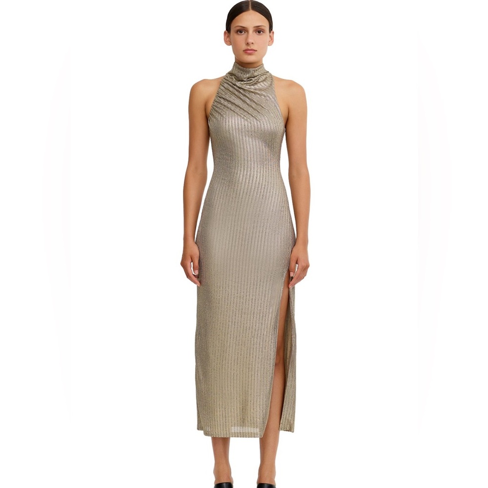 Significant Other Katia Midi Gold Dress
